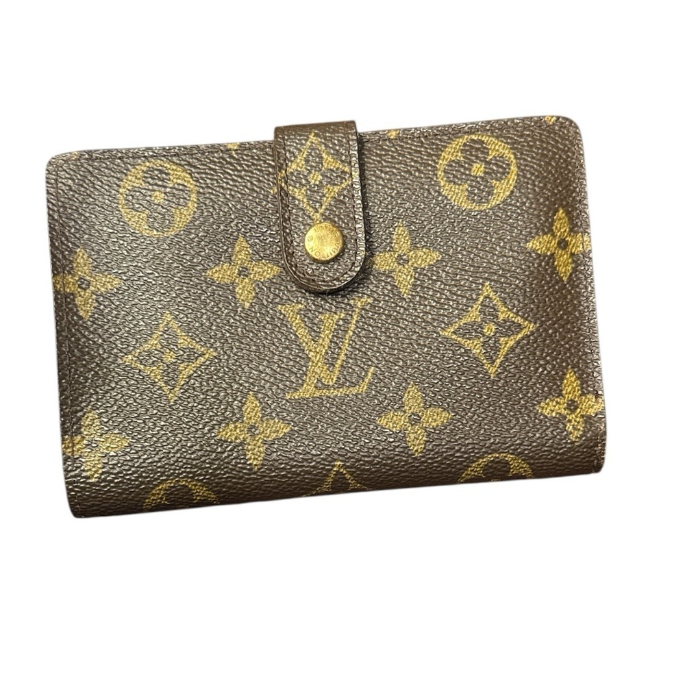 Louis Vuitton Brown Monogram Wallet With Kisslock